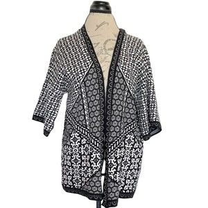 Atmosphere Womens Sweater Cardigan Open Front Short Sleeve Knit Size Medium